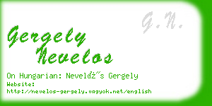 gergely nevelos business card